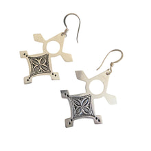Load image into Gallery viewer, Moroccan Berber Sterling Silver Dangle Earrings: Filigree 925
