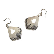 Load image into Gallery viewer, Berber Sterling Silver Dangle Earrings: Moroccan Filigree Jewelry
