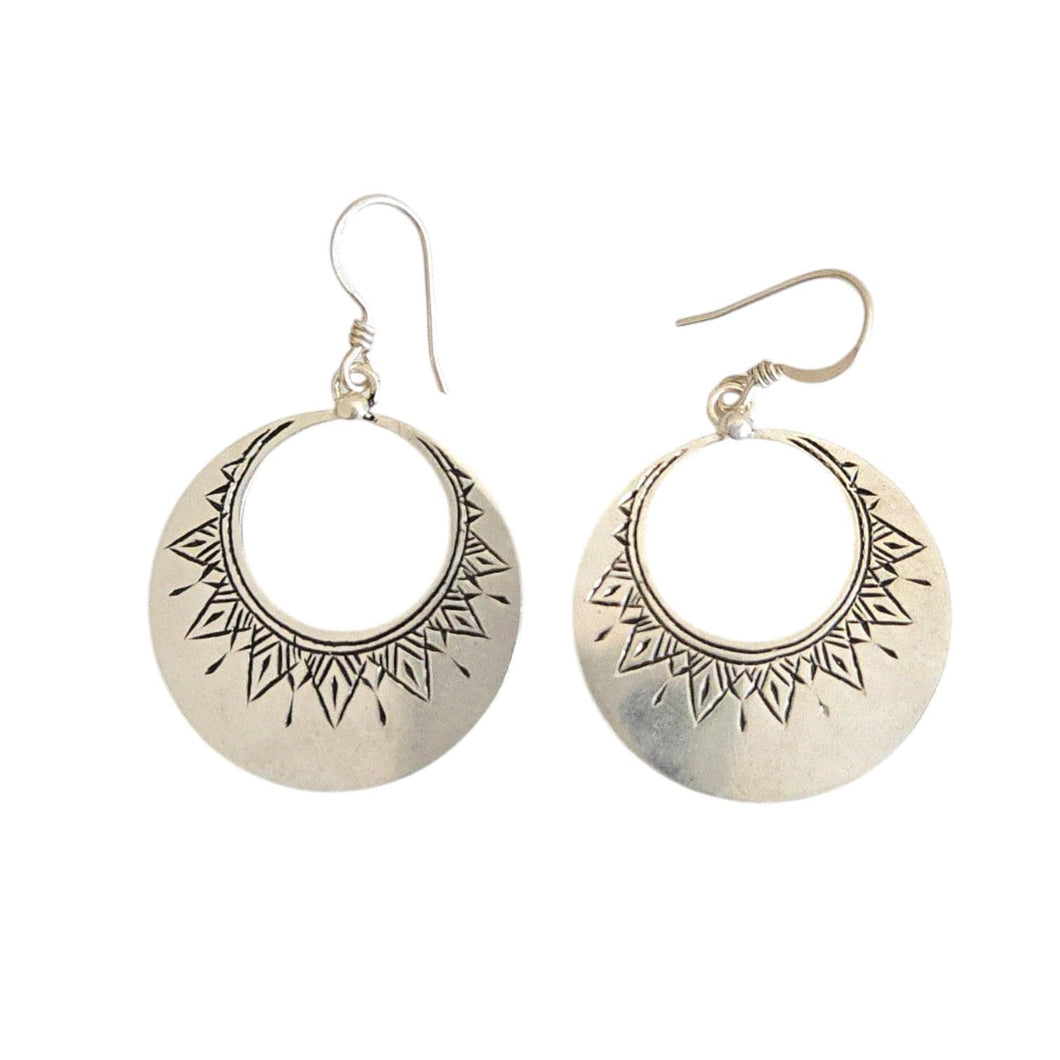 Moroccan Berber Sterling Silver Dangle Earrings: 925 Filigree Jewelry