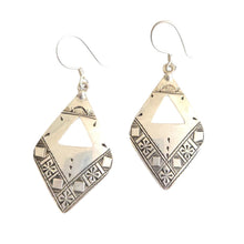 Load image into Gallery viewer, Berber Sterling Silver Dangle Earrings: Moroccan Filigree 925
