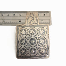 Load image into Gallery viewer, Antique Berber Silver Enamel Pendant: Moroccan Amulet Jewelry
