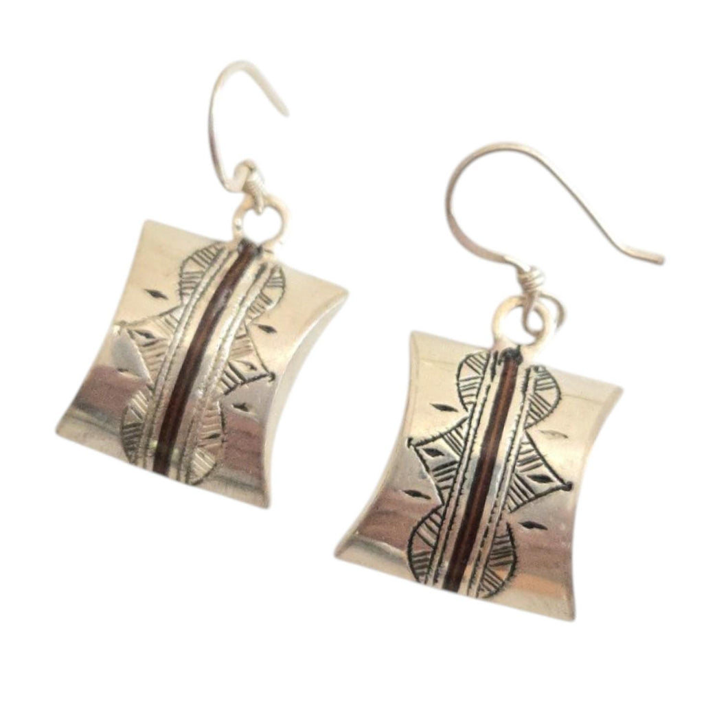 Moroccan Berber Sterling Silver Dangle Earrings: Filigree 925 Jewelry