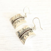 Load image into Gallery viewer, Moroccan Berber Sterling Silver Dangle Earrings: Filigree 925 Jewelry
