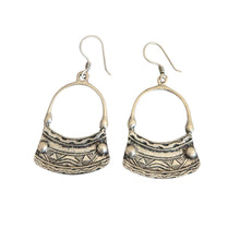 Load image into Gallery viewer, Moroccan Berber Sterling Silver Dangle Earrings: Filigree 925 Silver
