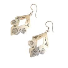 Load image into Gallery viewer, Moroccan Berber Sterling Silver Dangle Earrings: Filigree 925
