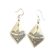 Load image into Gallery viewer, Berber Sterling Silver Dangle Earrings: Moroccan Filigree Jewelry
