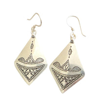 Load image into Gallery viewer, Berber Sterling Silver Dangle Earrings: Moroccan Filigree Jewelry
