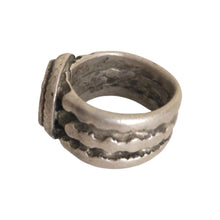 Load image into Gallery viewer, Antique Silver Ethiopian Tribal Ring, Size 5
