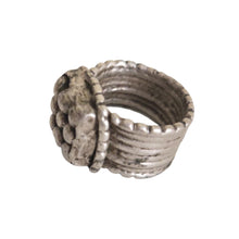 Load image into Gallery viewer, Antique Silver Ethiopian Tribal Ring, Size 6
