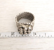 Load image into Gallery viewer, Antique Silver Ethiopian Tribal Ring, Size 6
