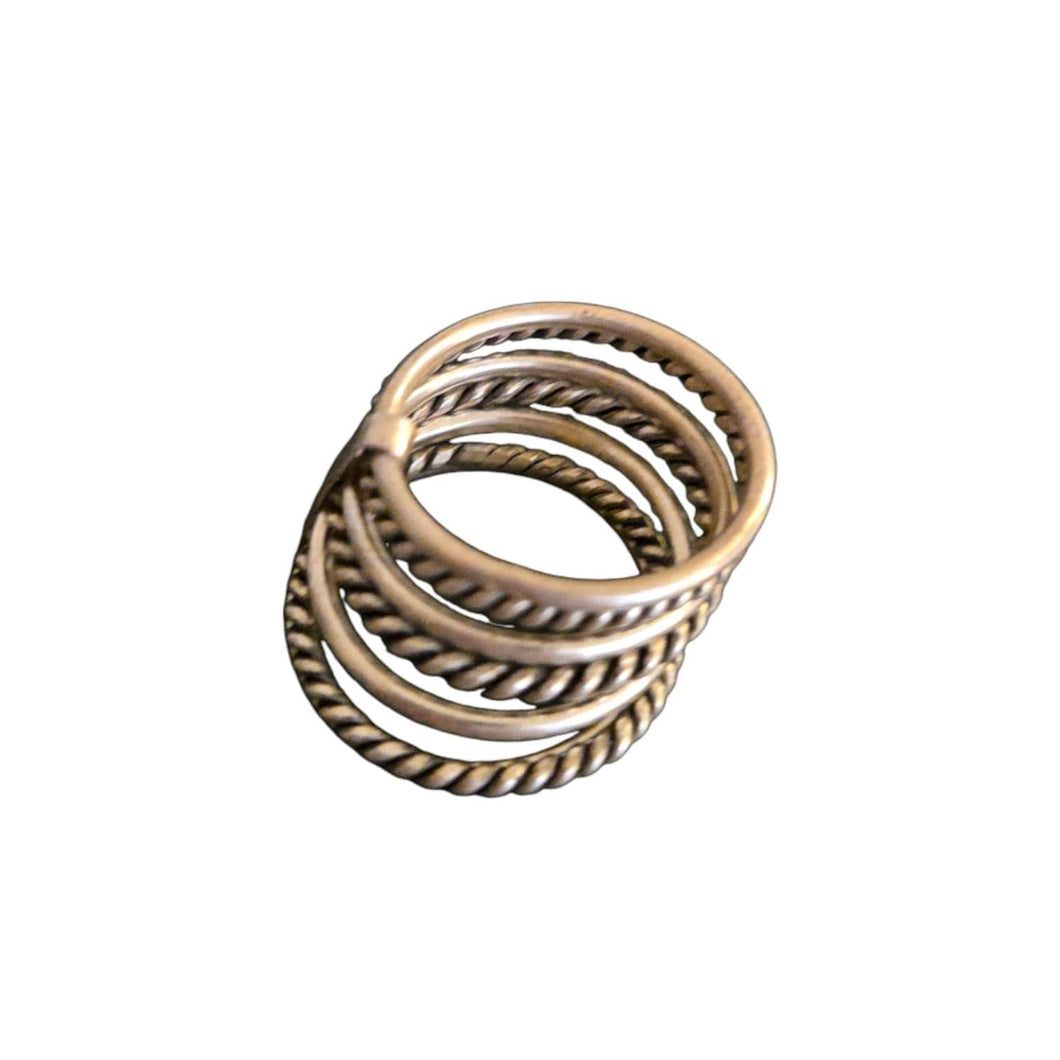 Vintage Tuareg Silver Ring Moroccan Tribal Jewelry, Size 6.5