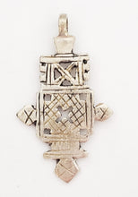 Load image into Gallery viewer, Ethiopian Christian silver cross pendant,religious cross,Ethiopian Cross,Coptic Cross,Coptic ethiopian bronze
