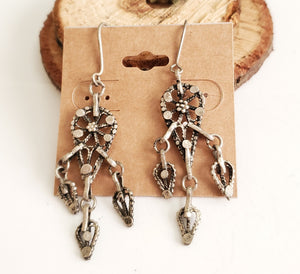 Antique Bawsani Yemen dangling Bells silver Earrings , yemeni jewelry,danglin Earrings,Bawsani Earrings