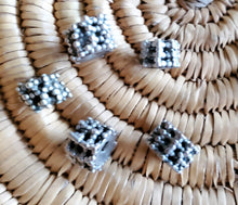 Load image into Gallery viewer, 5 Old Silver Spacers Wheel Beads from Yemen circa 1930s
