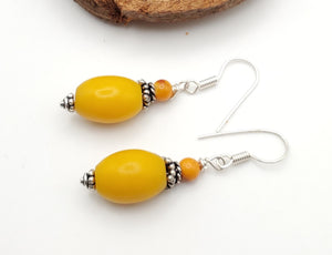 Old African amber silver Earrings Tribal Jewelry,Dangle & Drop Earrings,sliver Earrings,old sliver,sliver Tribal,African Earrings,