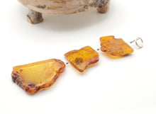 Load image into Gallery viewer, Baltic Amber Pendant, Unisex Amulet, Rough Gemstone cabochon, Unique Jewelry, Polished amber, Genuine amber, Amber Gemstone
