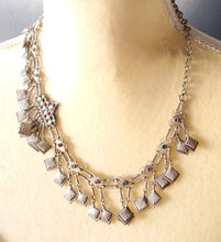 Load image into Gallery viewer, Old silver Afghan necklace from Pashtun Ethnic Afghani, tribal adornment, ethnic tribal necklace. Pashtun jewelry, Boho jewelry, gypsy style
