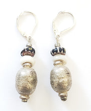 Load image into Gallery viewer, antique Chevron shell Beads silver Earrings Ethnic TribalEthnic Jewelry,sliver Earrings,Dangle &amp; Drop Earrings,Tribal Jewelry,
