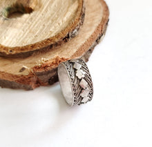 Load image into Gallery viewer, Antique Bawsani Yemen filigree Silver Ring size 7.5 ,Old silver ,tribal jewelry ,Hand Crafted Silver,Yemen Jewelry ,filigree Jewelry
