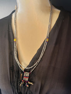 Old Ethiopian Silver Beads Prayer Necklace,Ethiopian necklace,Hand Crafted, Ethiopian Telsum,Silver Beads, Pendants Necklace