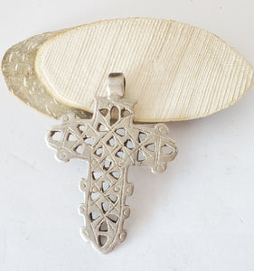 Unique Ethiopian Old Christian 2 side silver cross pendant,ethnic Ethiopian jewlery,Christian silver,Orthodox cross, lost wax,religion