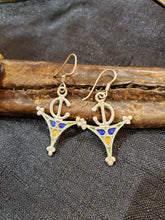 Load image into Gallery viewer, Moroccan Berber Filigree Fibula Earrings sterling silver 925 ,Ethnic Jewelry,sliver Earrings,Dangle &amp; Drop Earrings,Tribal Jewelry,
