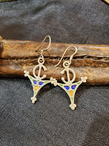 Moroccan Berber Filigree Fibula Earrings sterling silver 925 ,Ethnic Jewelry,sliver Earrings,Dangle & Drop Earrings,Tribal Jewelry,