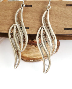 Moroccan Berber Filigree Sterling Silver Drop/Dangle Earrings silver 925,Berber Jewelry,sliver Earrings,Dangle & Drop Earrings,