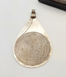 Moroccan Berber spiral pendant sterling silver 925, Berber Amulet ,Berber Jewelry ,Islam Jewelry, tribal jewelry
