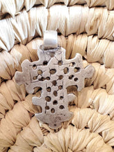 Load image into Gallery viewer, Ethiopian Christian 925 silver Coptic cross pendant ,silver cross, religious cross, Ethiopian Cross, Coptic Cross, ethiopian Silver
