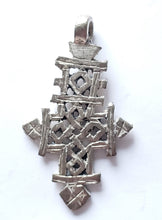 Load image into Gallery viewer, silver cross ,Coptic Cross ,Christian cross ,metal pendant, Ethiopian jewlry,Ethiopian Christian silver cross pendant

