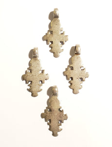 4 old Ethiopian silver cross pendant