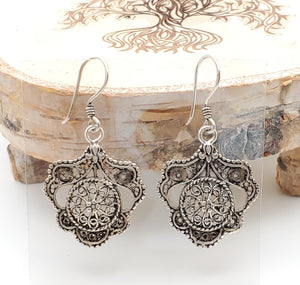 Moroccan Berber Filigree Sterling Silver Dangle Earrings silver 925,Berber Jewelry,sliver Earrings,Dangle & Drop