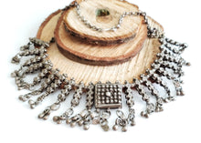 Load image into Gallery viewer, Antique Bawsani Silver granulated Dangled Beads Necklace circa 1930s,Hand Crafted Silver,Pendants Necklace,Ethnic Jewelry,Tribal Jewelry
