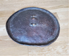 Load image into Gallery viewer, authentic African Ethiopian leather shield from Ethiopia Early 18th century,African Art Décor,Ethiopian shield,decorated leather
