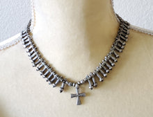 Load image into Gallery viewer, Old Ethiopian Telsum Silver Phallic Pendants cross Necklace,Hand Crafted, Ethiopian Telsum,african Silver, ethiopian jewelry
