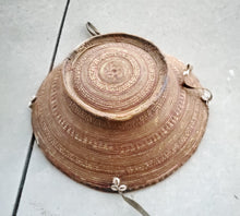 Load image into Gallery viewer, Ethiopian Old Handmade Woven Harari Cowie Shells Geometric African Basket Bowl ,African Art, Décor Baskets,bread basket,Ethiopian Basket
