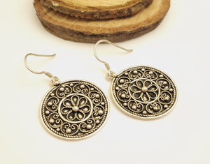 Moroccan Berber Sterling Silver Dangle Filigree Earrings silver 925,Berber Jewelry,sliver Earrings,Dangle & Drop Earrings,