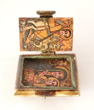 Load image into Gallery viewer, antique Ethiopian Two side icon bon box Coptic Orthodox Church, Hand Painted ,Religious Orthodox Christianity,Heavenly Protector,Home Décor
