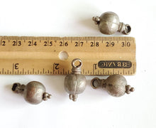 Load image into Gallery viewer, 4 Antique Ethiopian Tribal Silver Fertility Fetish beads ,Hand Crafted Silver,Ethnic Jewelry,Tribal Jewelry,Fertility beads
