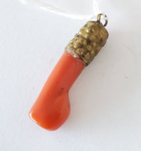Load image into Gallery viewer, Antique Berber Silver coral Pendant Southern Morocco,Mediterranean coral,Berber Coral,Ethnic Natural coral,Genuine coral,Coral jewelry

