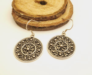 Moroccan Berber Sterling Silver Dangle Filigree Earrings silver 925,Berber Jewelry,sliver Earrings,Dangle & Drop Earrings,