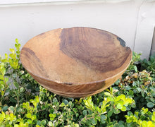 Load image into Gallery viewer, Moroccan Berber Vintage mid-century hand carved Bowl ,African Art Décor ,Moroccan Décor, religious art,Antique Wood Bowl,Berber Carved Wood

