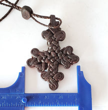 Load image into Gallery viewer, Hand Craft Ethiopian Leather Amulet Leather Cross Necklace,
