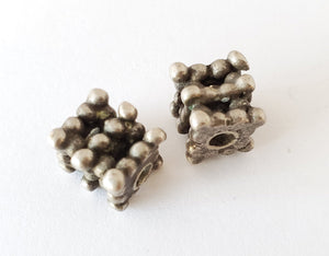 Old Silver Spacers Wheel Beads from Yemen circa 1930s beads ,Ethnic silver Beads ,Jewelry Supplies Beads