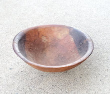 Load image into Gallery viewer, Moroccan Berber Vintage mid-century hand carved Bowl ,African Art Décor ,Moroccan Décor, religious art,Antique Wood Bowl,Berber Carved Wood

