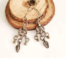 Load image into Gallery viewer, Antique Bawsani Yemen dangling Bells silver Earrings , yemeni jewelry,danglin Earrings,Bawsani Earrings
