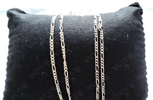 Moroccan chain Necklace for Men Women Figaro Chain 22" sterling silver 925
