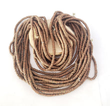 Load image into Gallery viewer, Antique Ethiopian 1 strand of Brass Heishi Anklet 1930s,collectible Brass,Ethnic Brass Beads ,Jewelry Supplies Beads
