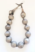 Load image into Gallery viewer, Vintage African Large antique wedding 13 silver beads necklace from Harar, African Necklace,Tribal Jewelry,Royal Jewels,Ethiopian necklace
